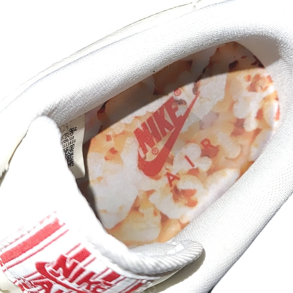 Nike Air Force 1 Low "Popcorn" Premium Coconut Milk White Sneakers Mens Size 7 - Picture 12 of 13